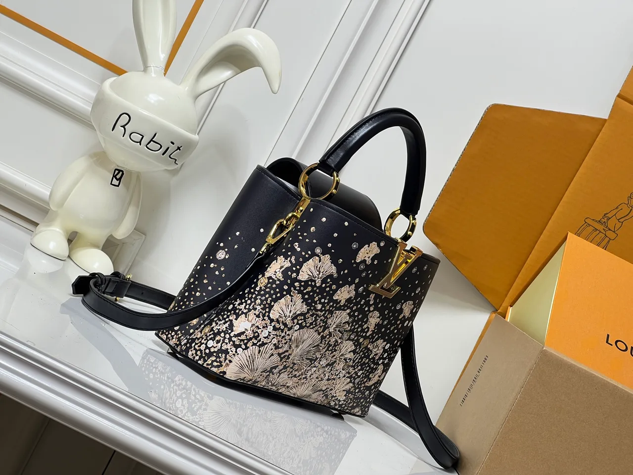 Louis Vuitton Cowhide Top-Handle Bag in Black · view 1