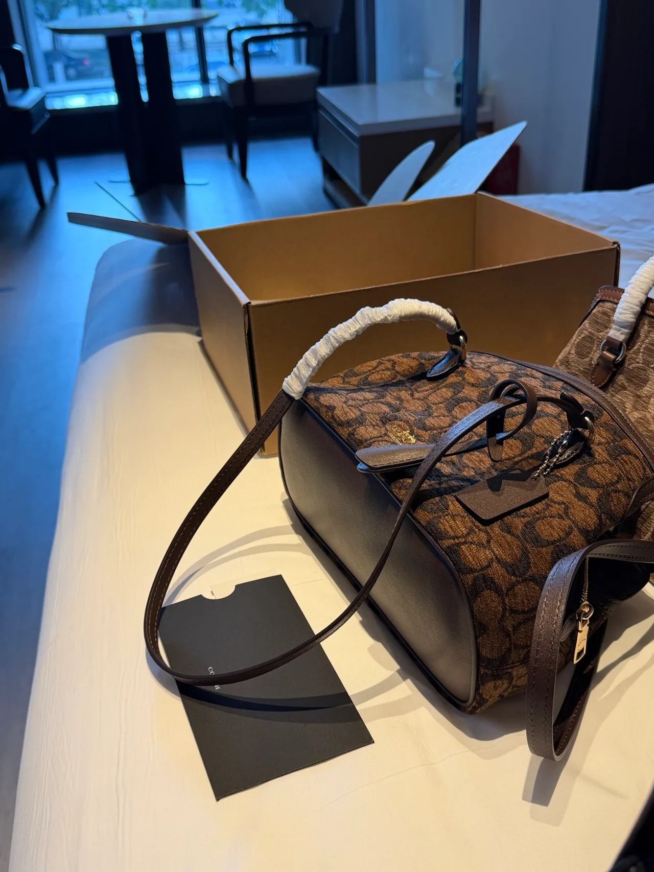 Coach Smooth Zip Satchel in Brown · view 5