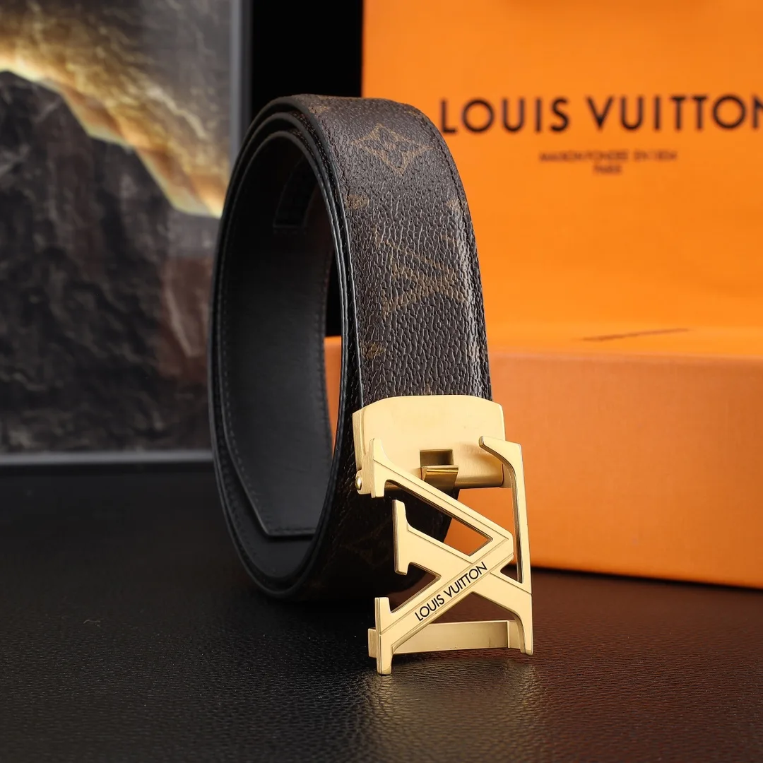 Louis Vuitton Belt in Brown & Black · view 3