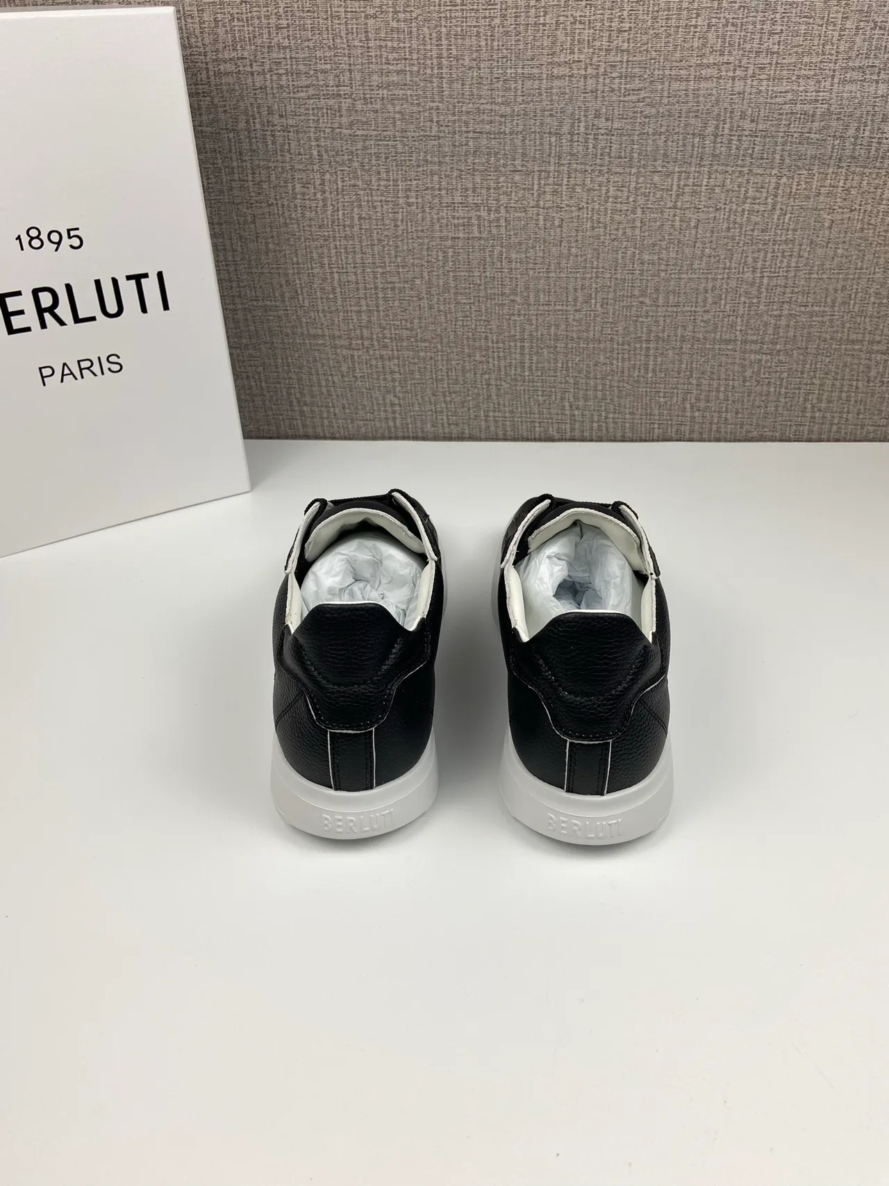 Berluti Leather Sneakers in Black · view 8