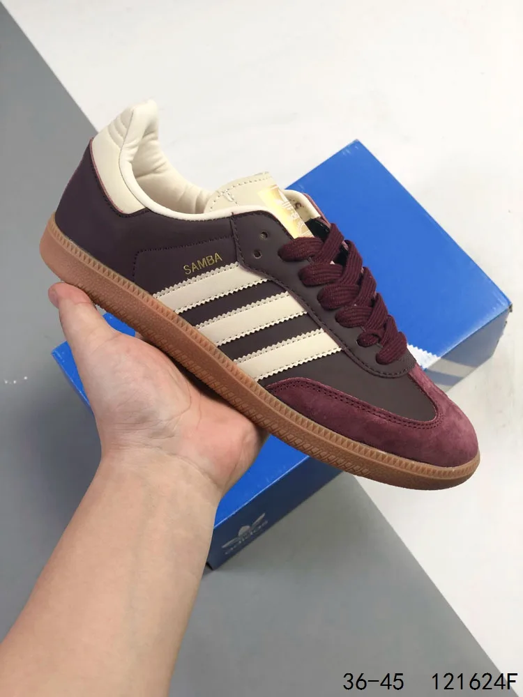 Adidas Low-Top Sneakers in White & Cream & Black & Burgundy · view 6