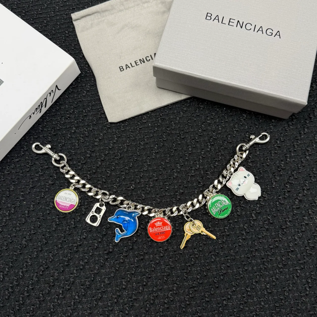 Balenciaga Charm Chain in Silver · view 1