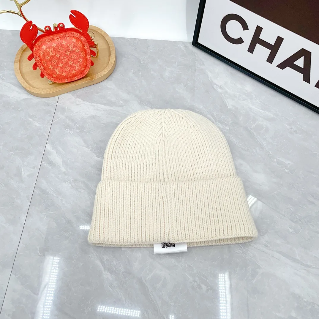 Moncler Wool Ribbed Beanie and Scarf Set in Cream · view 6