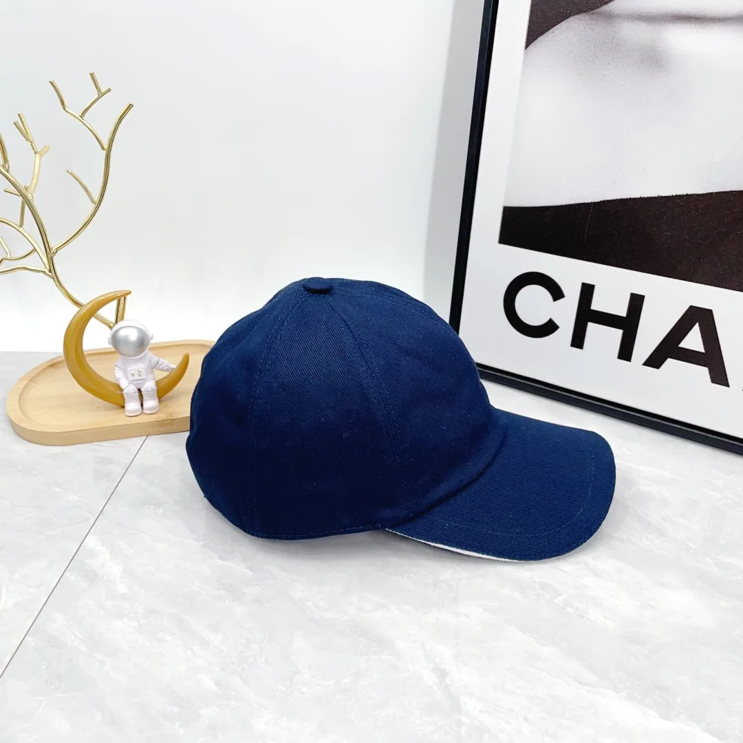 Chanel Embroidered Baseball Cap in Blue · view 6