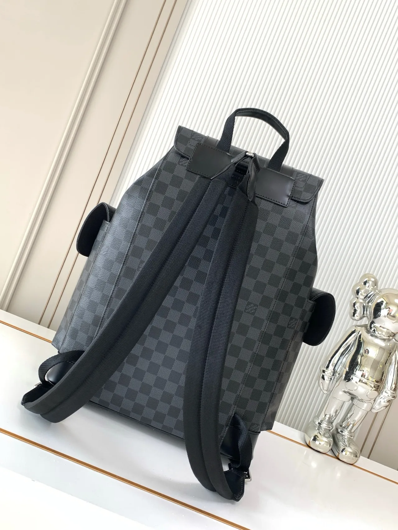 Louis Vuitton Check Backpack in Grey · view 3