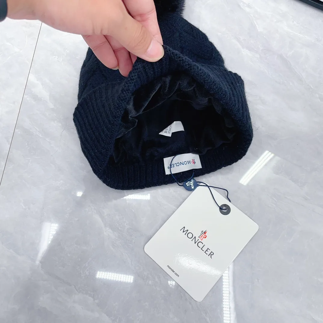 Moncler Wool Hat Scarf and Gloves Set in Blue · view 6