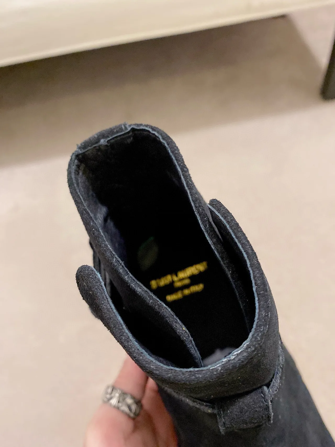 Saint Laurent Cowhide Boots in Black · view 8