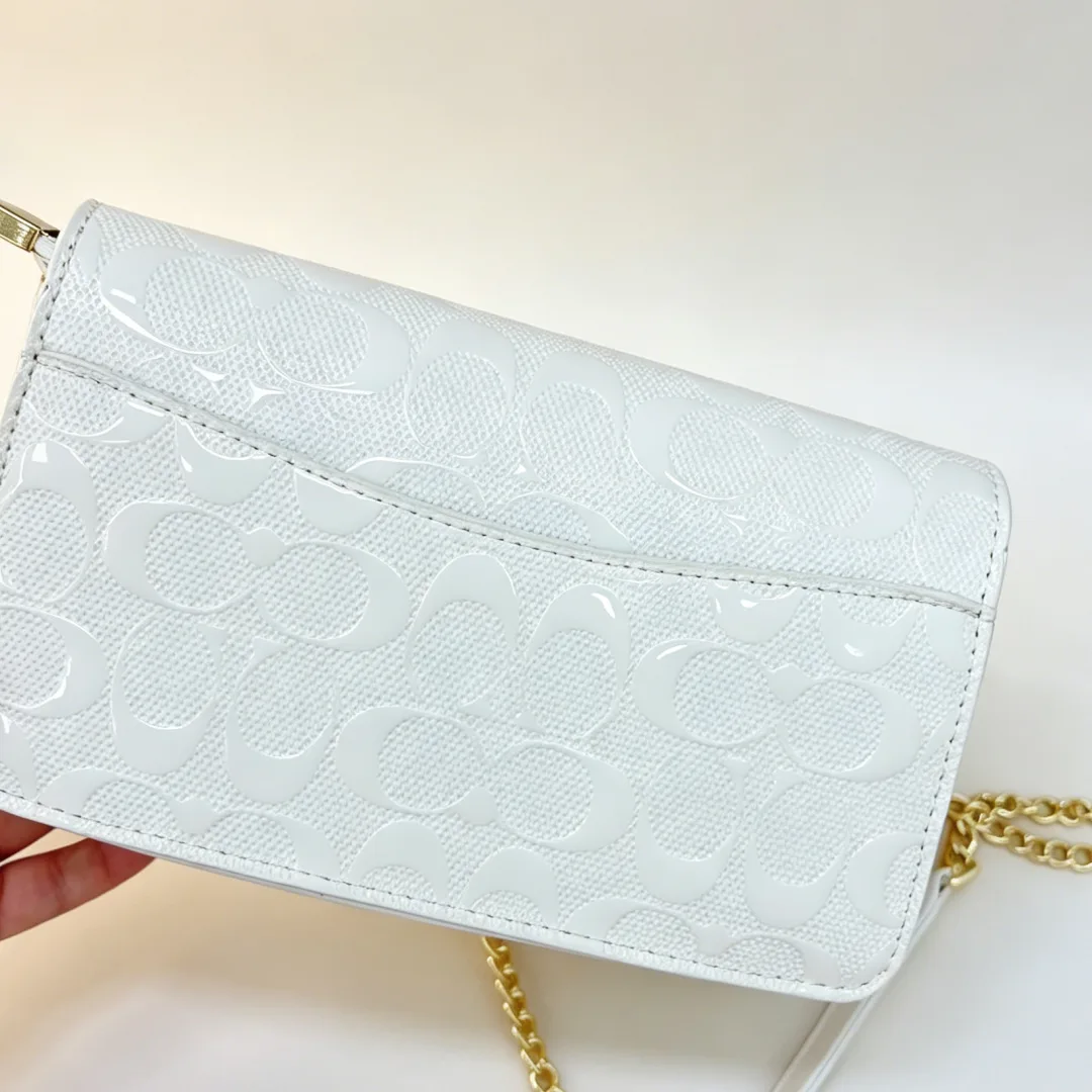 Coach Embossed Flap Bag in Green & Black & Red & White & Brown & Beige · view 7