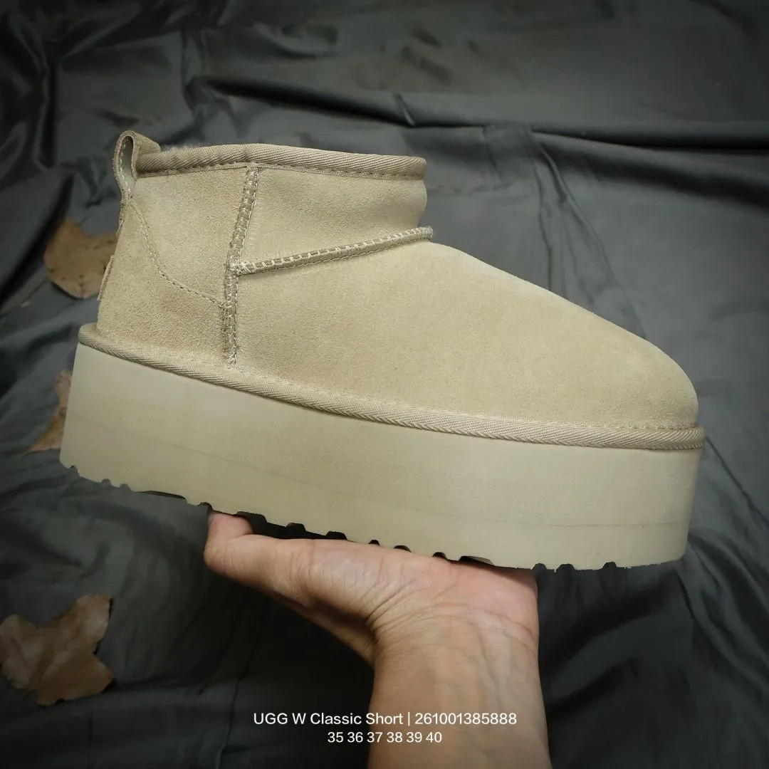 UGG Wool Ankle Boots in Beige · view 1