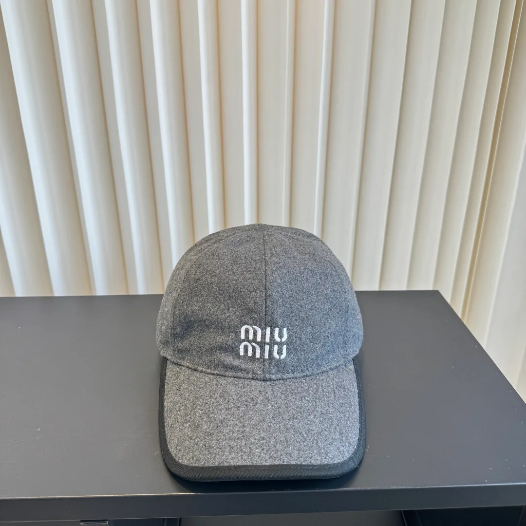 Miu Miu Baseball Cap in Grey · view 2