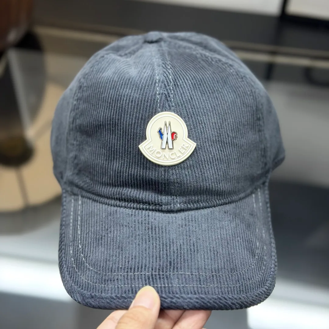 Moncler Corduroy Baseball Cap in Blue · view 5