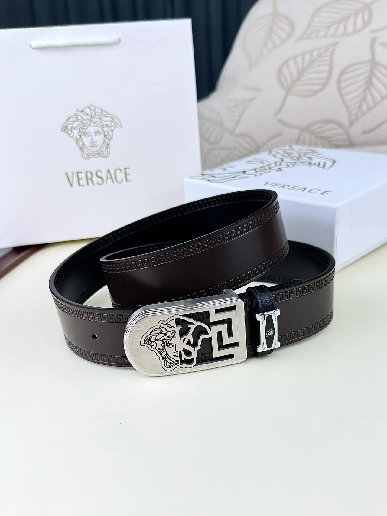 Versace Medusa Belt in Brown · view 2