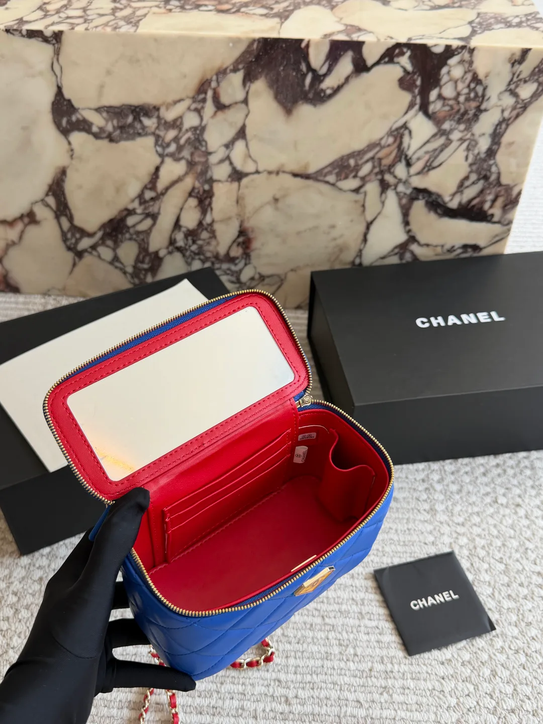 Chanel Superhero Box Bag in Blue & Red · view 8