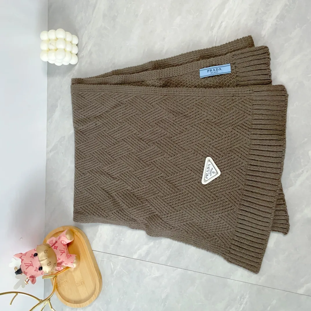 Prada Wool Hat and Scarf Set in Brown · view 4