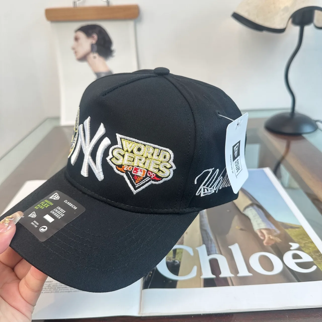 New Era Baseball Cap in Black & Burgundy & Green & Beige & Purple & White · view 7
