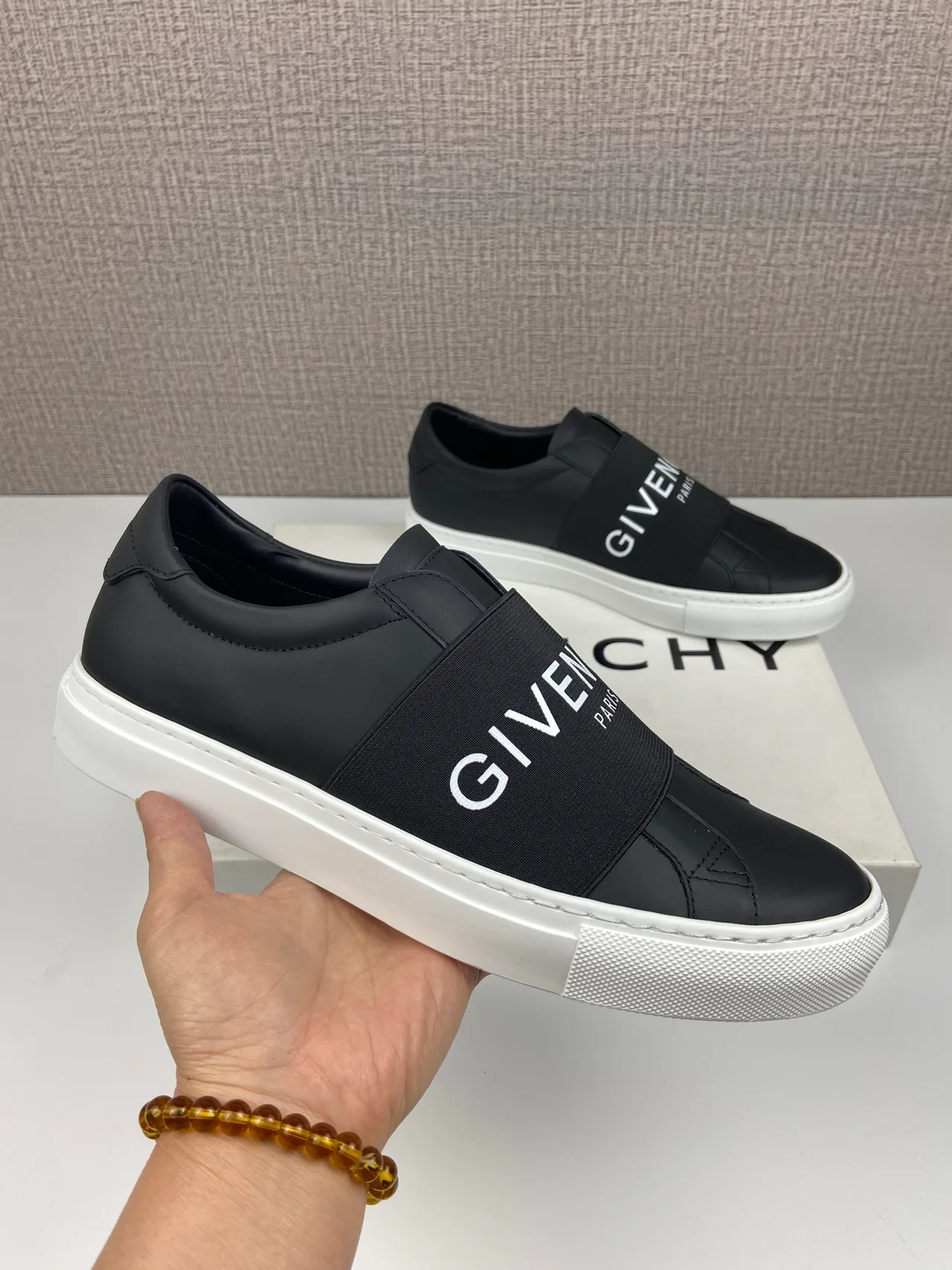 Givenchy Cowhide Smooth Sneakers in Black · view 1