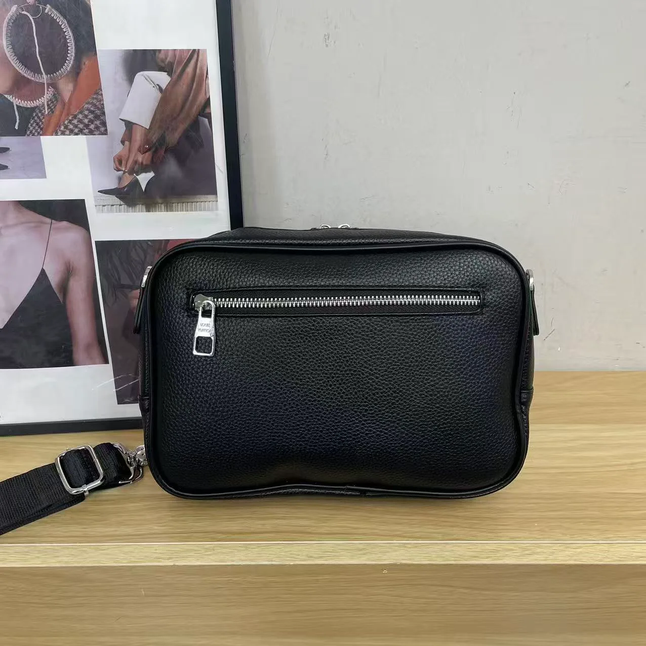 Louis Vuitton Embossed Monogram Zip Crossbody Bag in Black · view 2