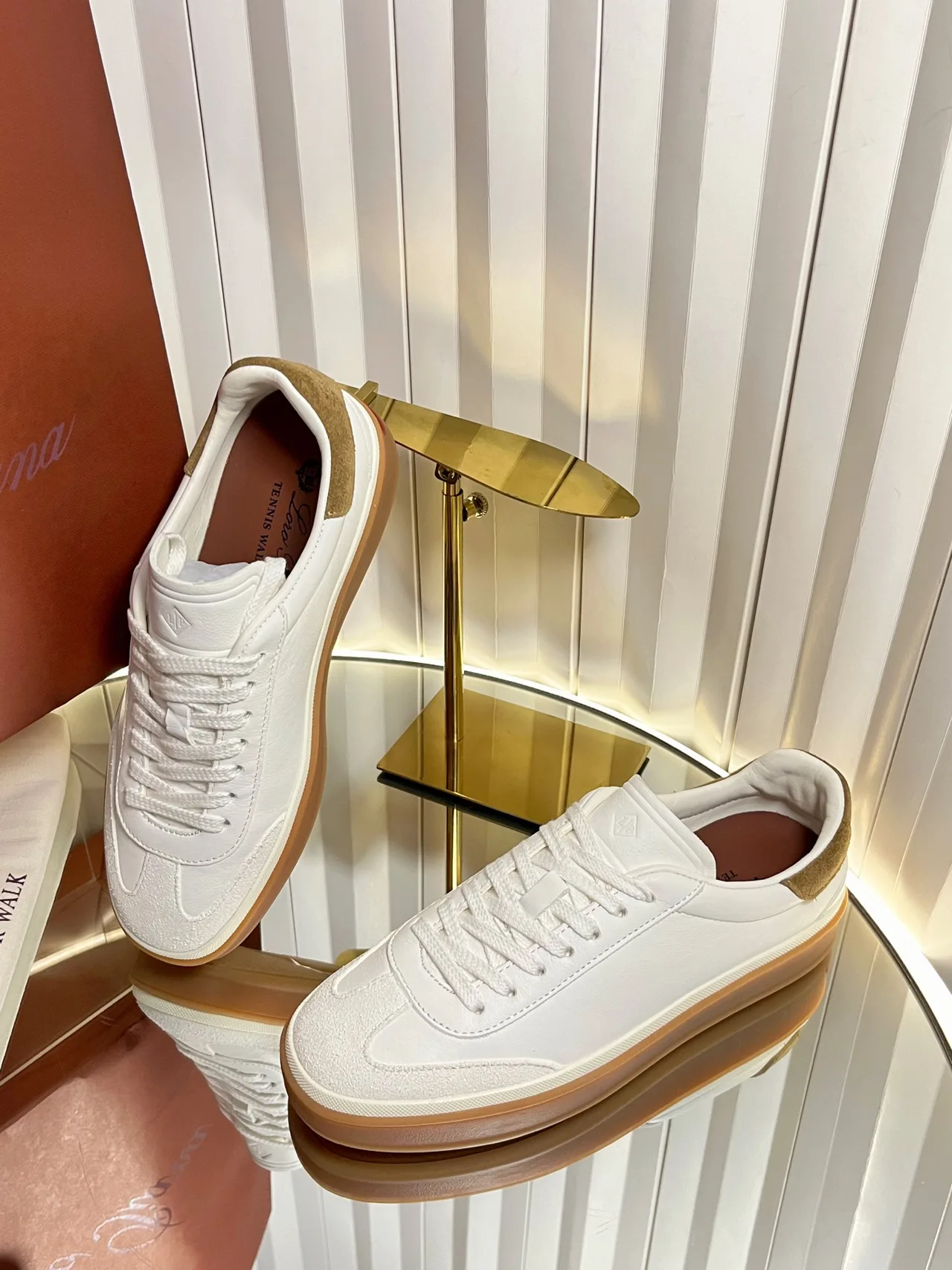Loro Piana Cashmere Sneakers in White · view 5