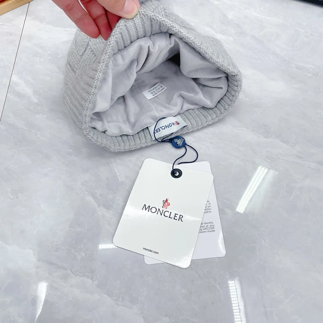Moncler Wool Hat Scarf and Gloves Set in Grey · view 5