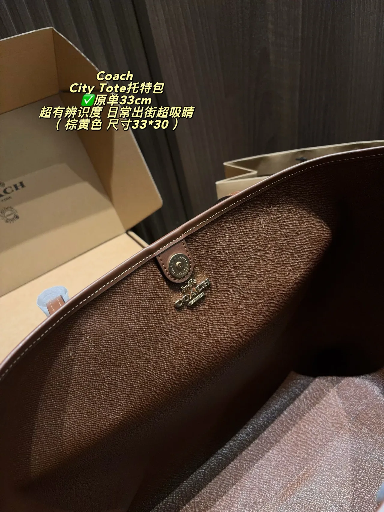 Coach Canvas Tote in Tan · view 8