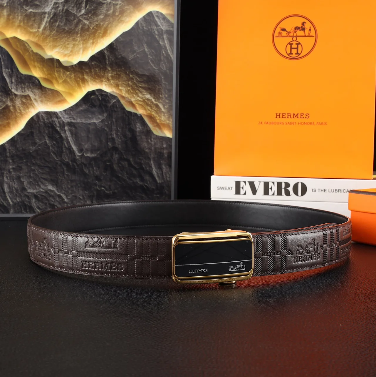 Hermes Belt in Black & Brown · view 4