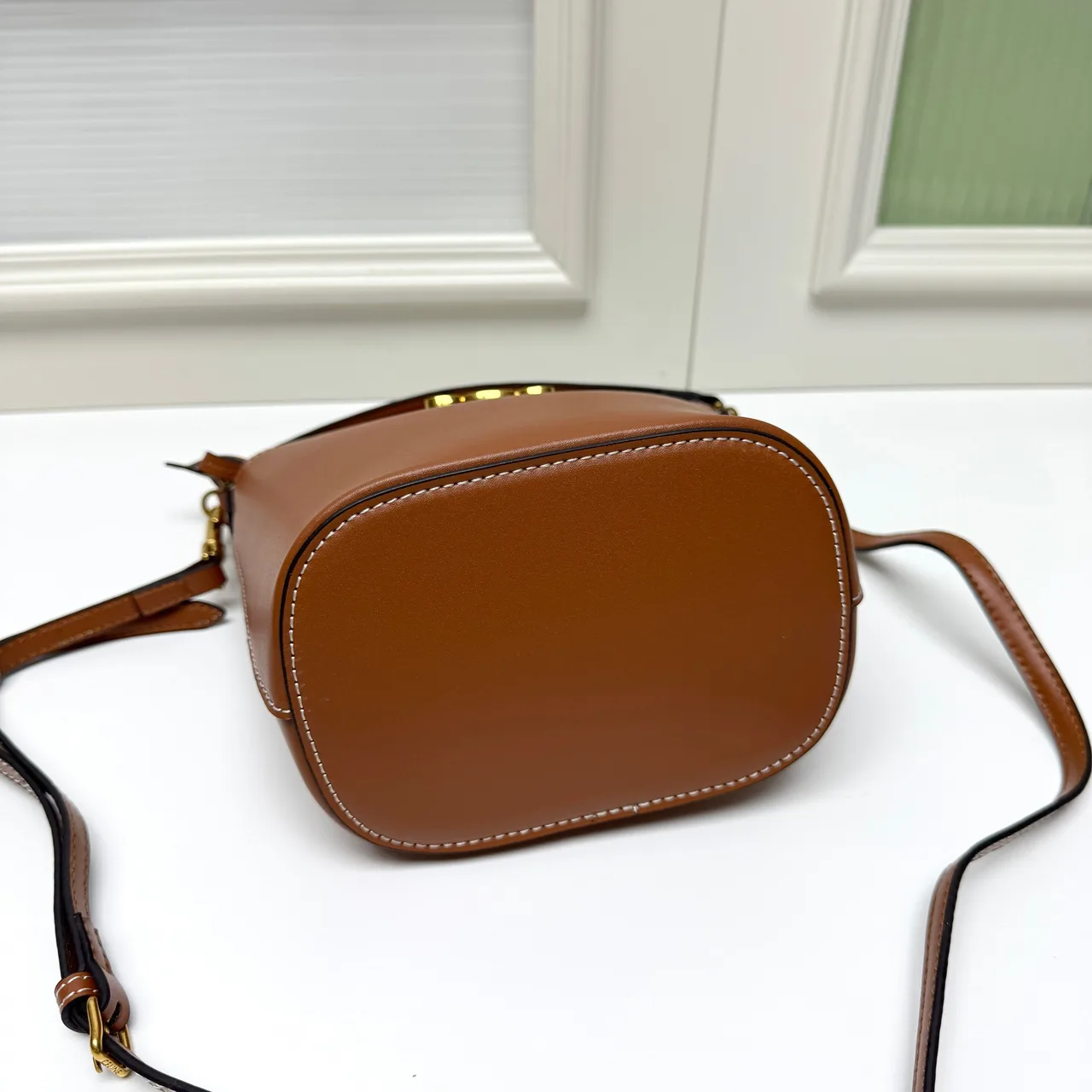 Celine Calfskin Smooth Bucket Bag in Brown · view 7