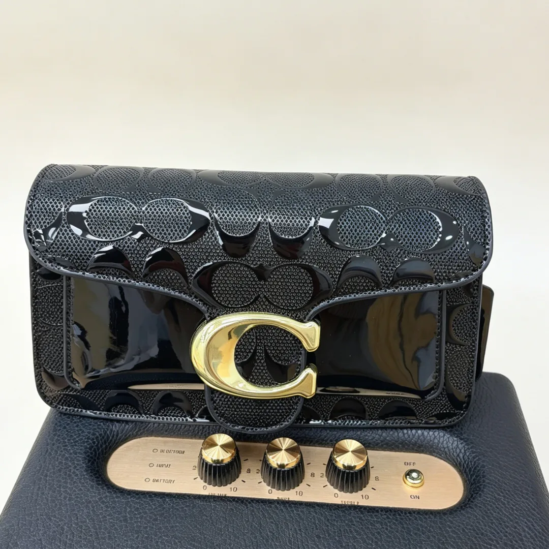Coach Embossed Flap Bag in Green & Black & Red & White & Brown & Beige · view 2