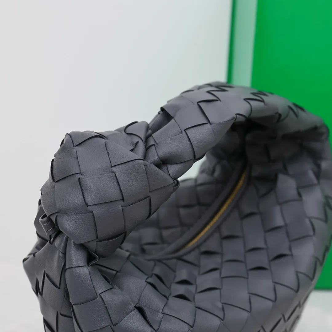 Bottega Veneta Sheepskin Smooth Woven Hobo Bag in Grey · view 4