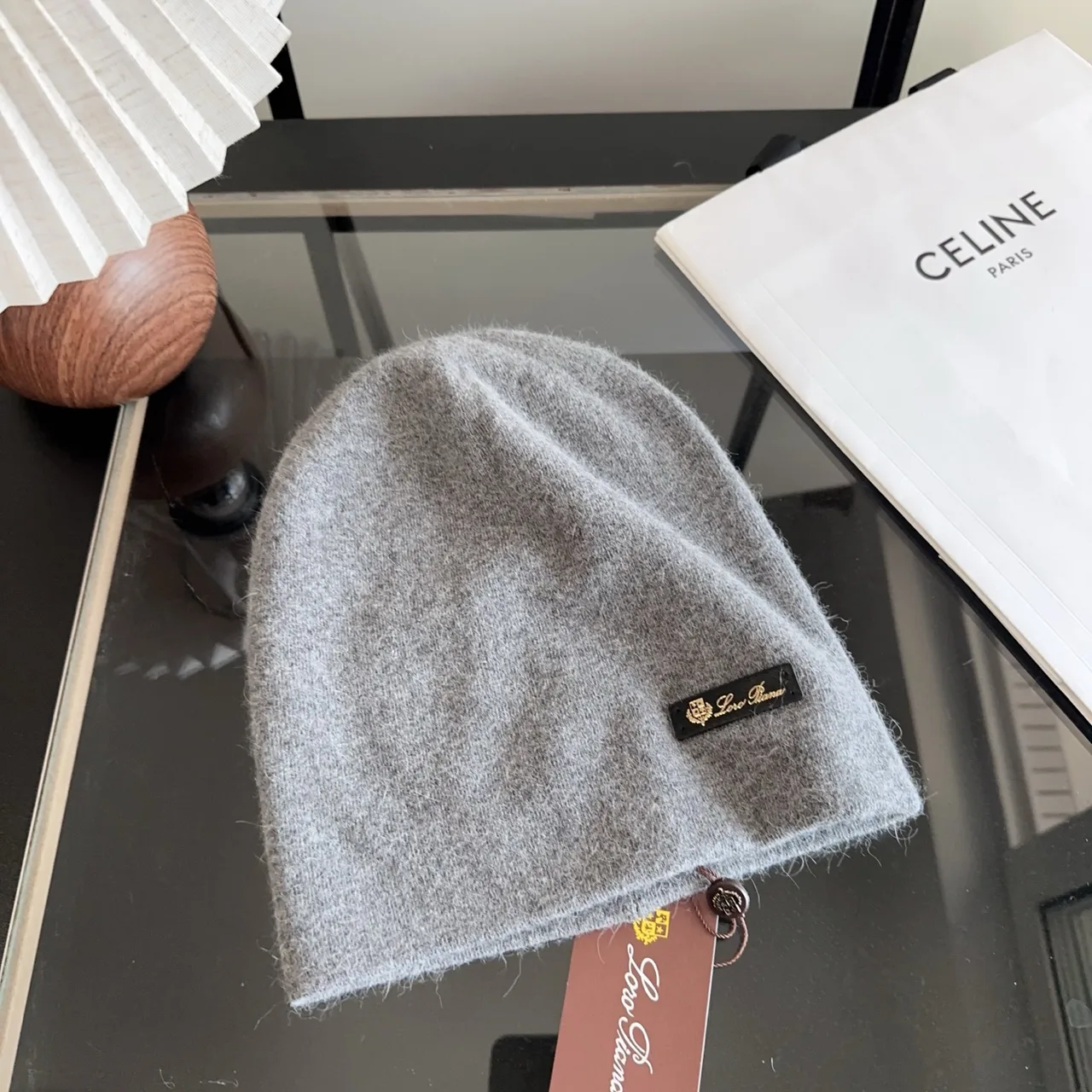 Celine Beanie in Grey · view 4