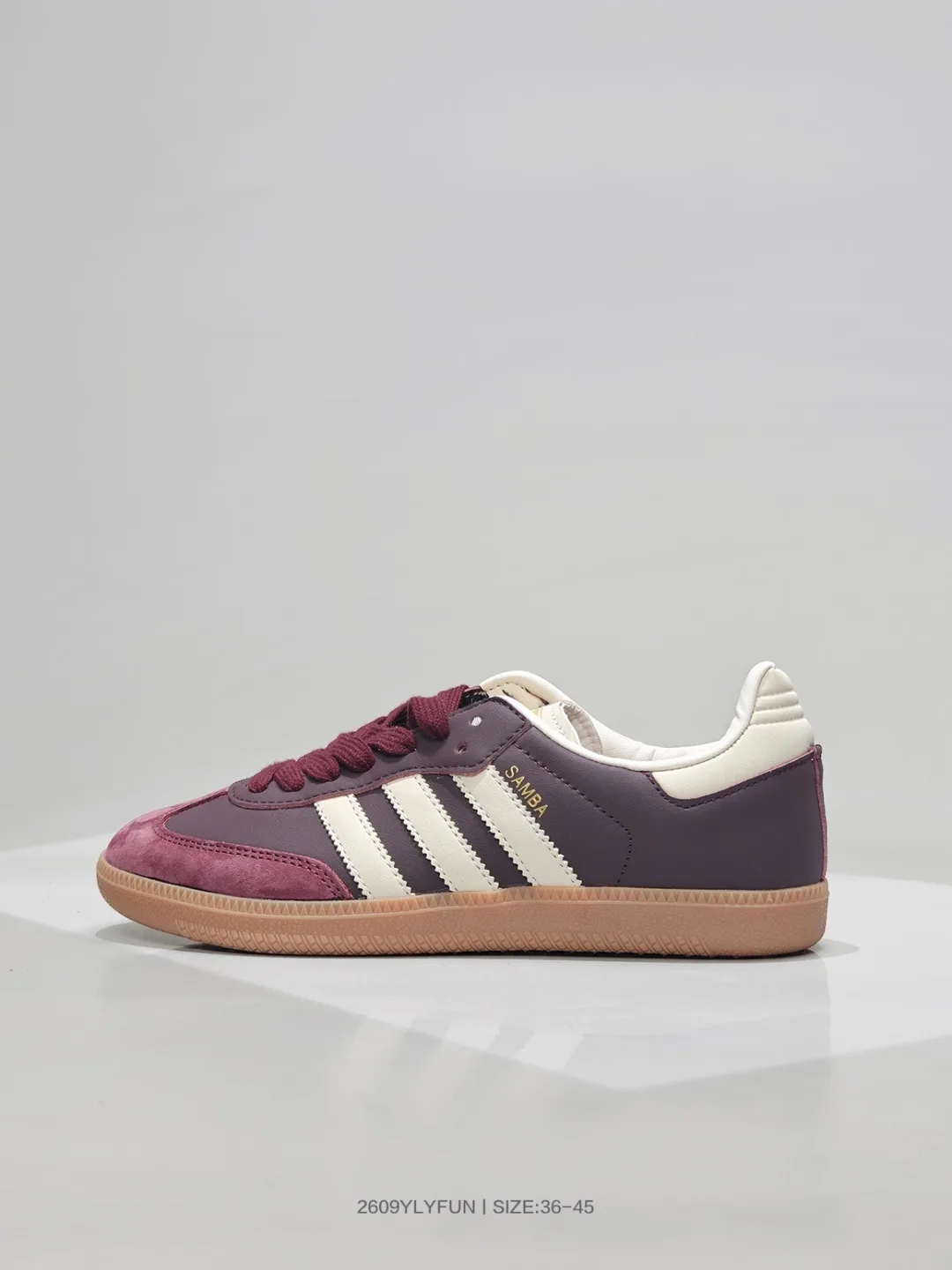 Adidas Samba low-top sneakers in Black & White & Blue & Cream & Burgundy · view 7
