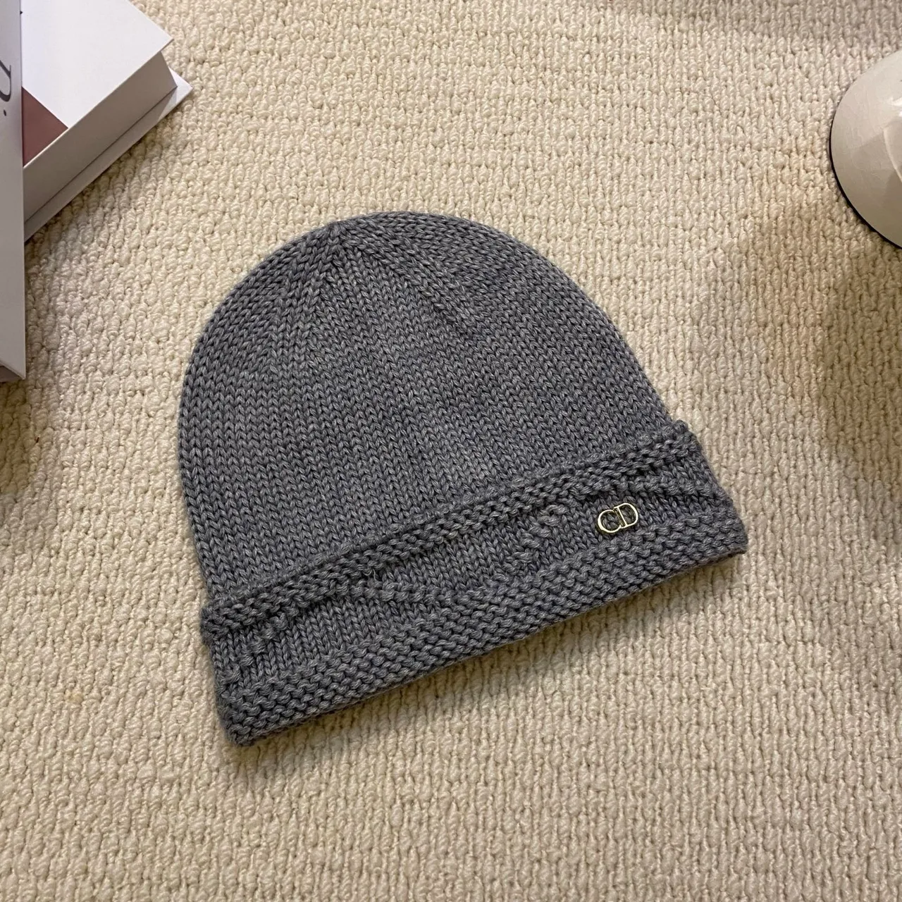 Dior Beanie in Black & White & Grey & Brown & Pink & Blue · view 3