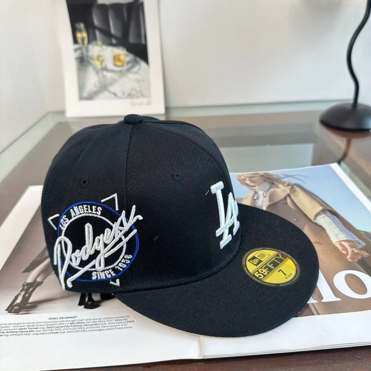 New Era Baseball Cap in Black & Red & Blue & Yellow & Cream · view 3