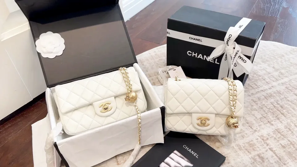 Chanel Gold Ball Flap Bag in Blue & White & Yellow & Green · view 2