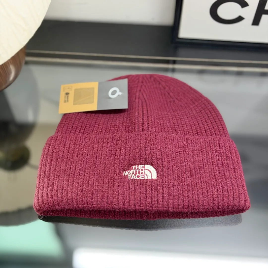 The North Face Beanie in Burgundy & Black & Grey & White & Beige · view 1