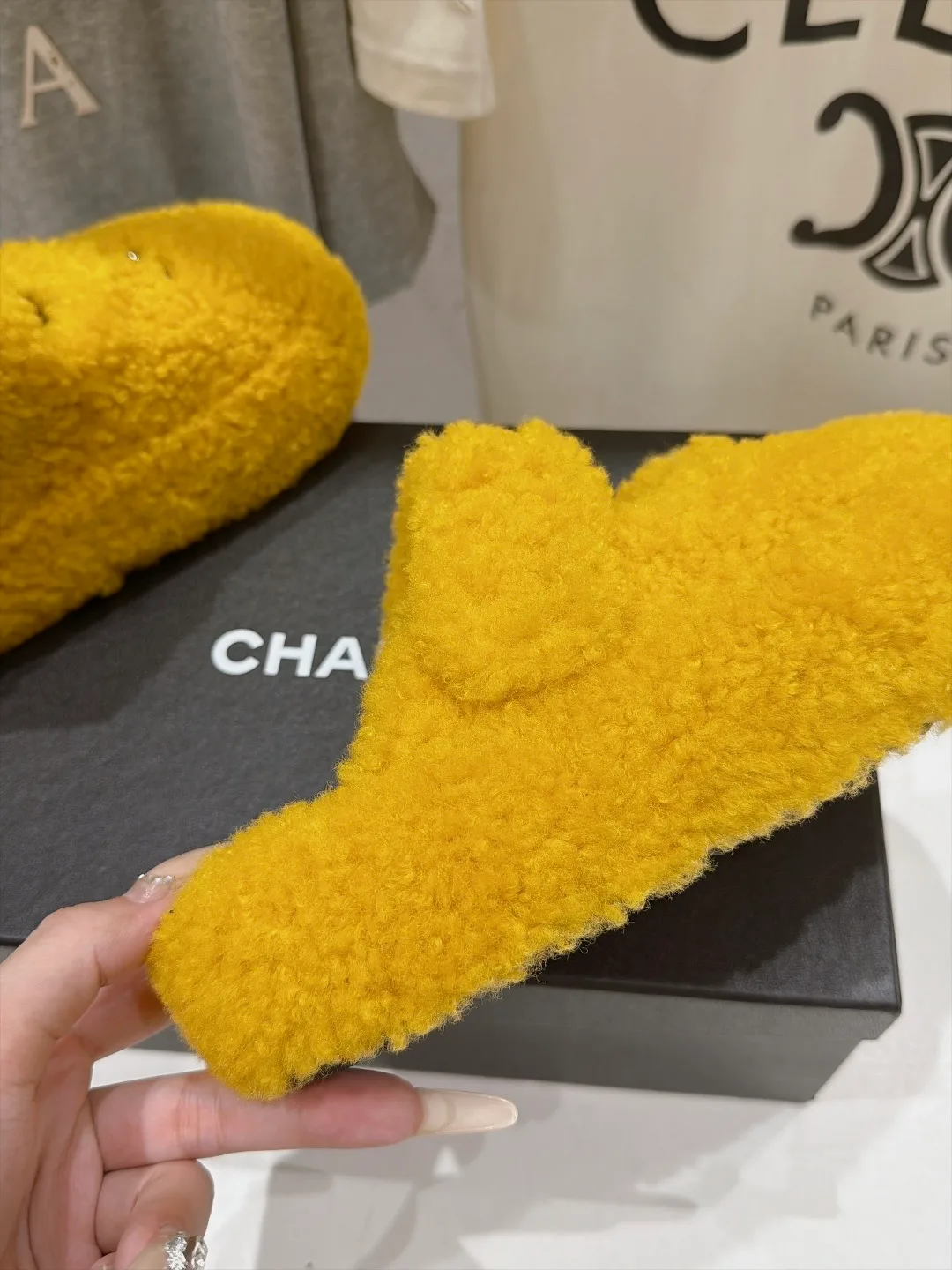 Chanel Slippers in Yellow · view 8