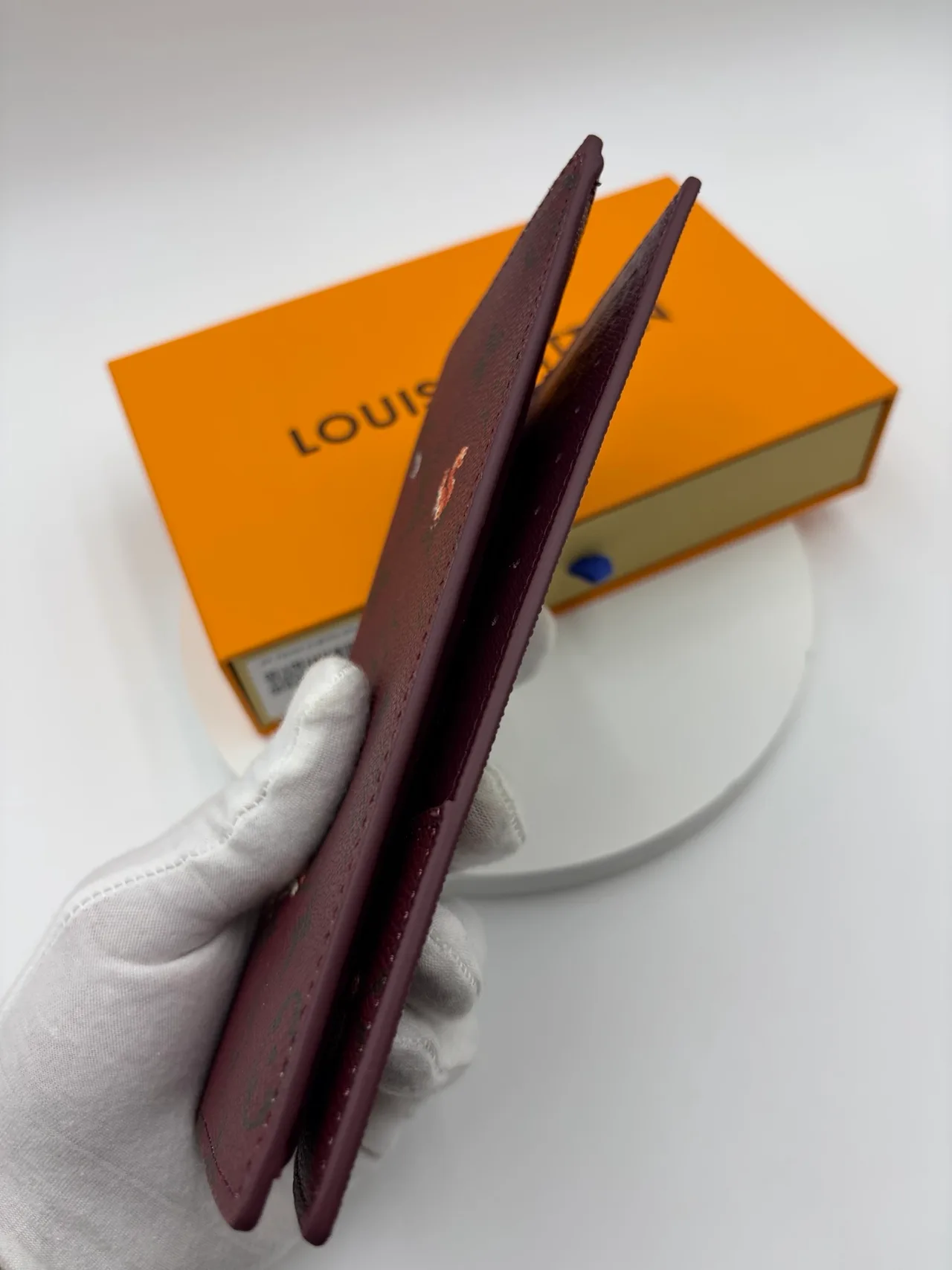 Louis Vuitton Canvas Long Wallet in Burgundy · view 9