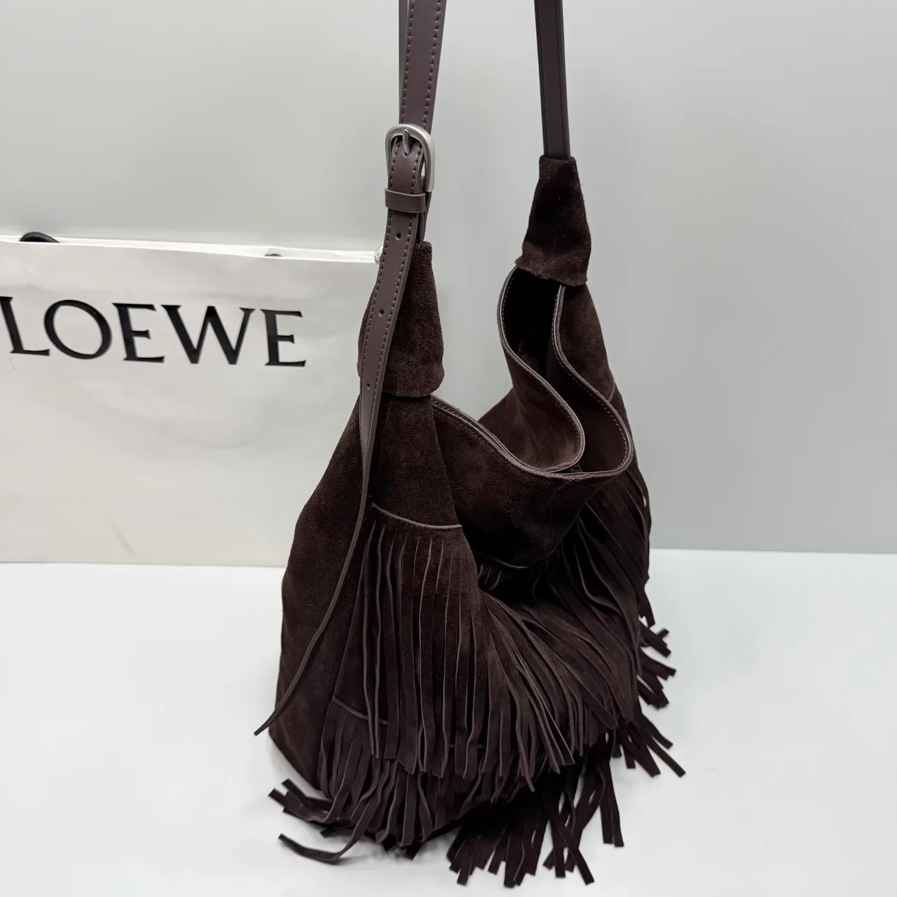 Loewe Smooth Hobo Bag in Brown · view 3