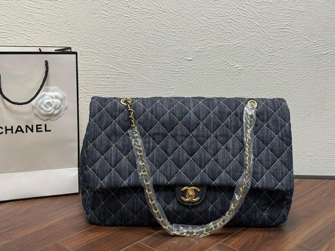 Chanel Denim Denim Flap Shoulder Bag in Blue · view 1
