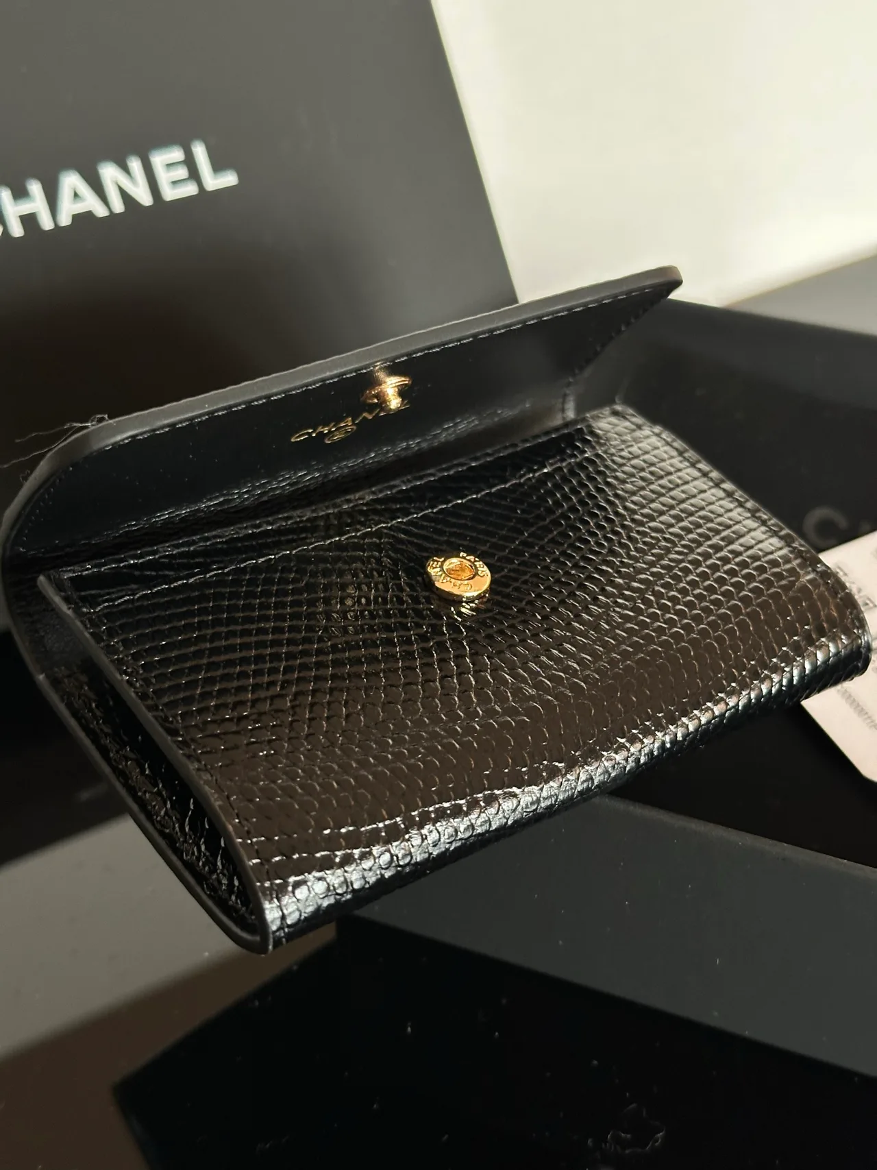 Chanel Flap Wallet in Black · view 8