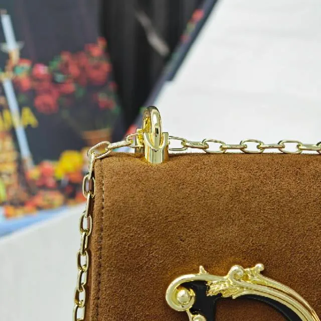 Dolce & Gabbana Cowhide Chain Clutch in Tan · view 6