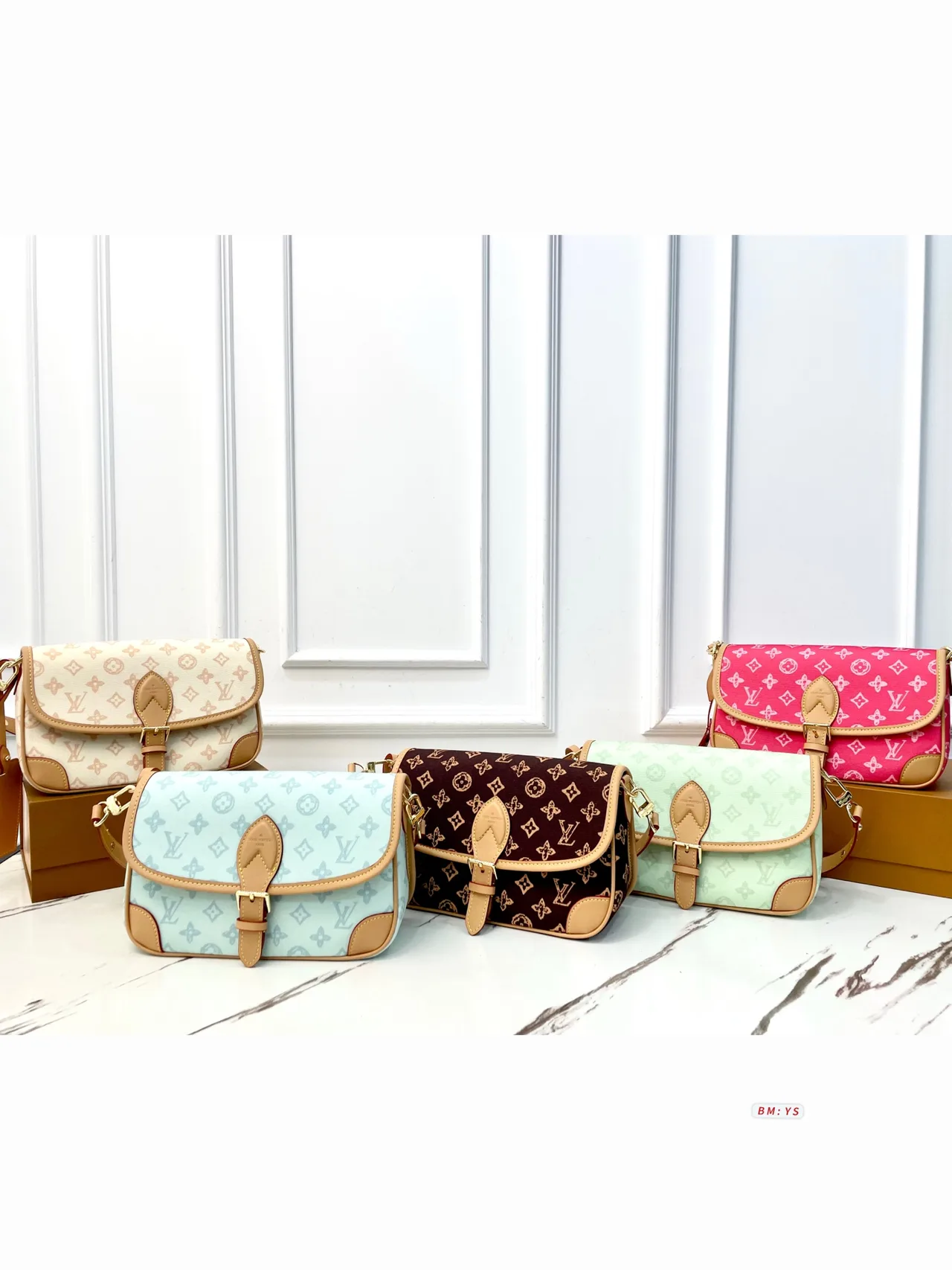 Louis Vuitton Baguette Flap Shoulder Bag in Pink & Beige & Green & Blue & Brown · view 5