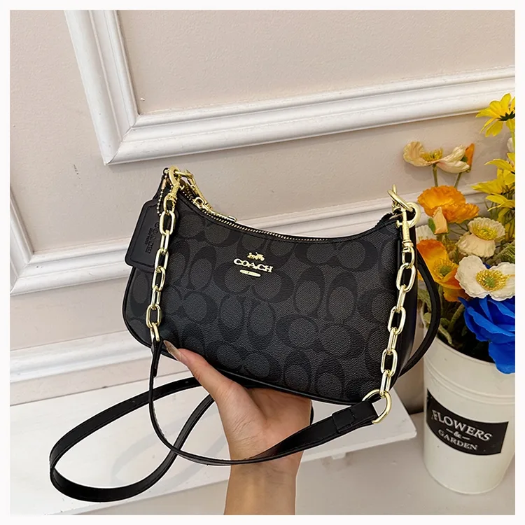 Coach 6921 Shoulder Bag in Black & Pink & Blue & Green & White & Beige & Brown · view 3