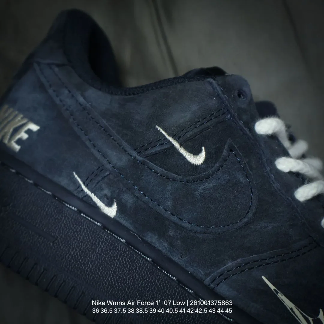 Nike Suede-Look Low-Top Sneakers in Blue · view 7