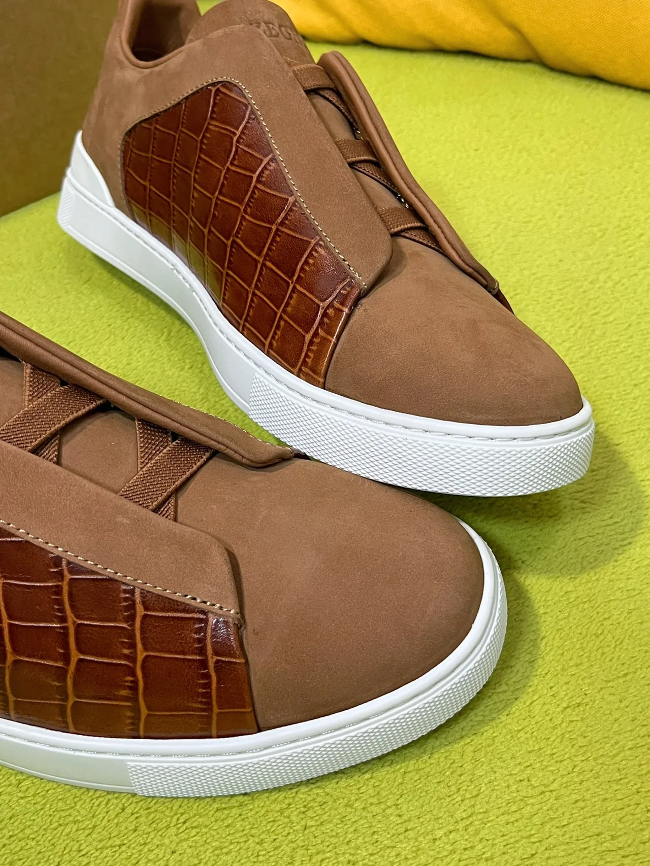 Zegna Triple Stitch Shoes in Brown · view 7