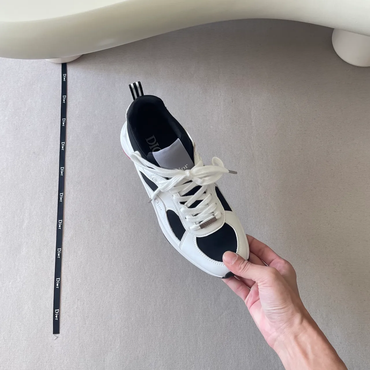 Dior Calfskin Sneakers in White · view 7