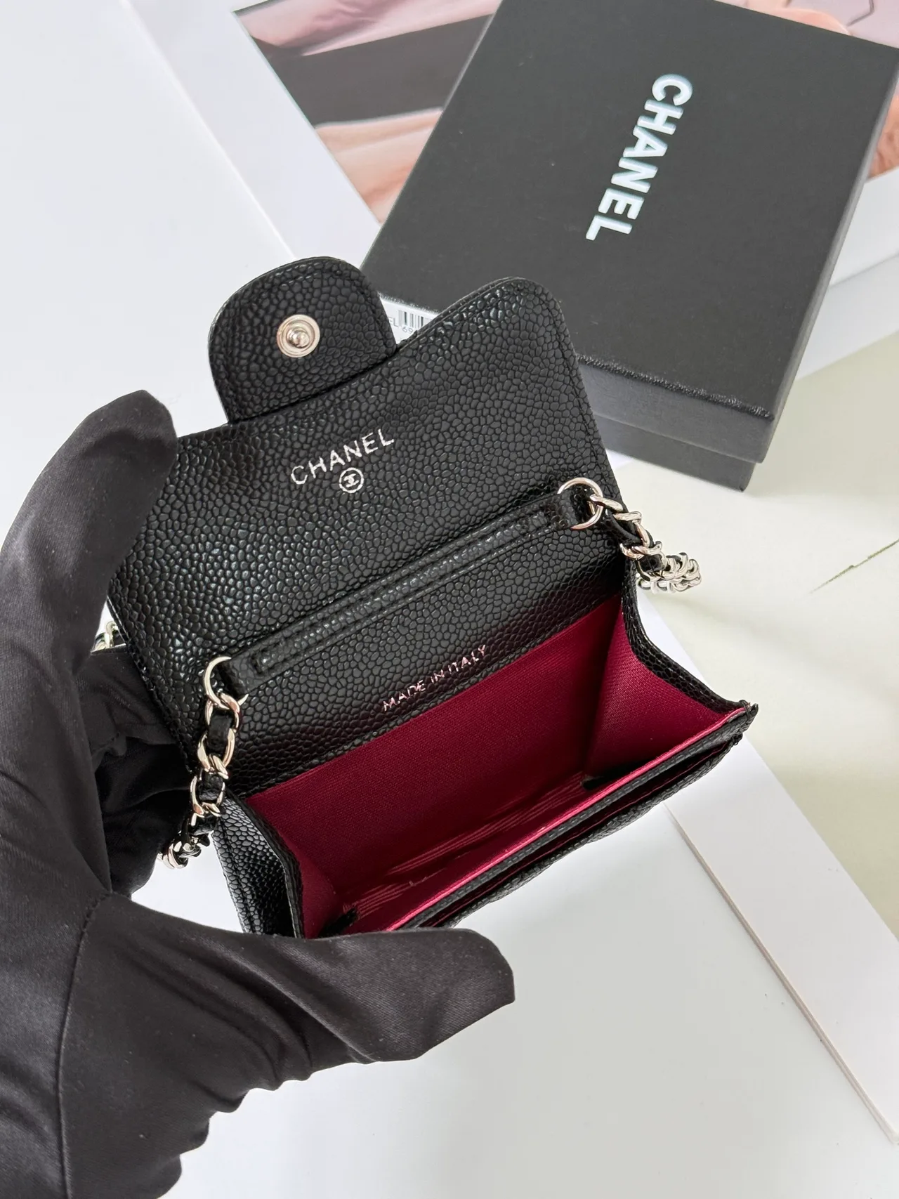 Chanel Quilted Wallet in Black · view 6
