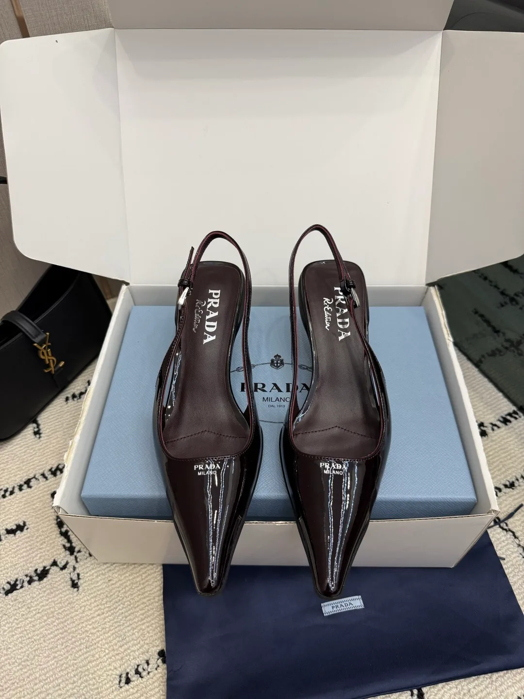 Prada Slingback Heels in Brown · view 1