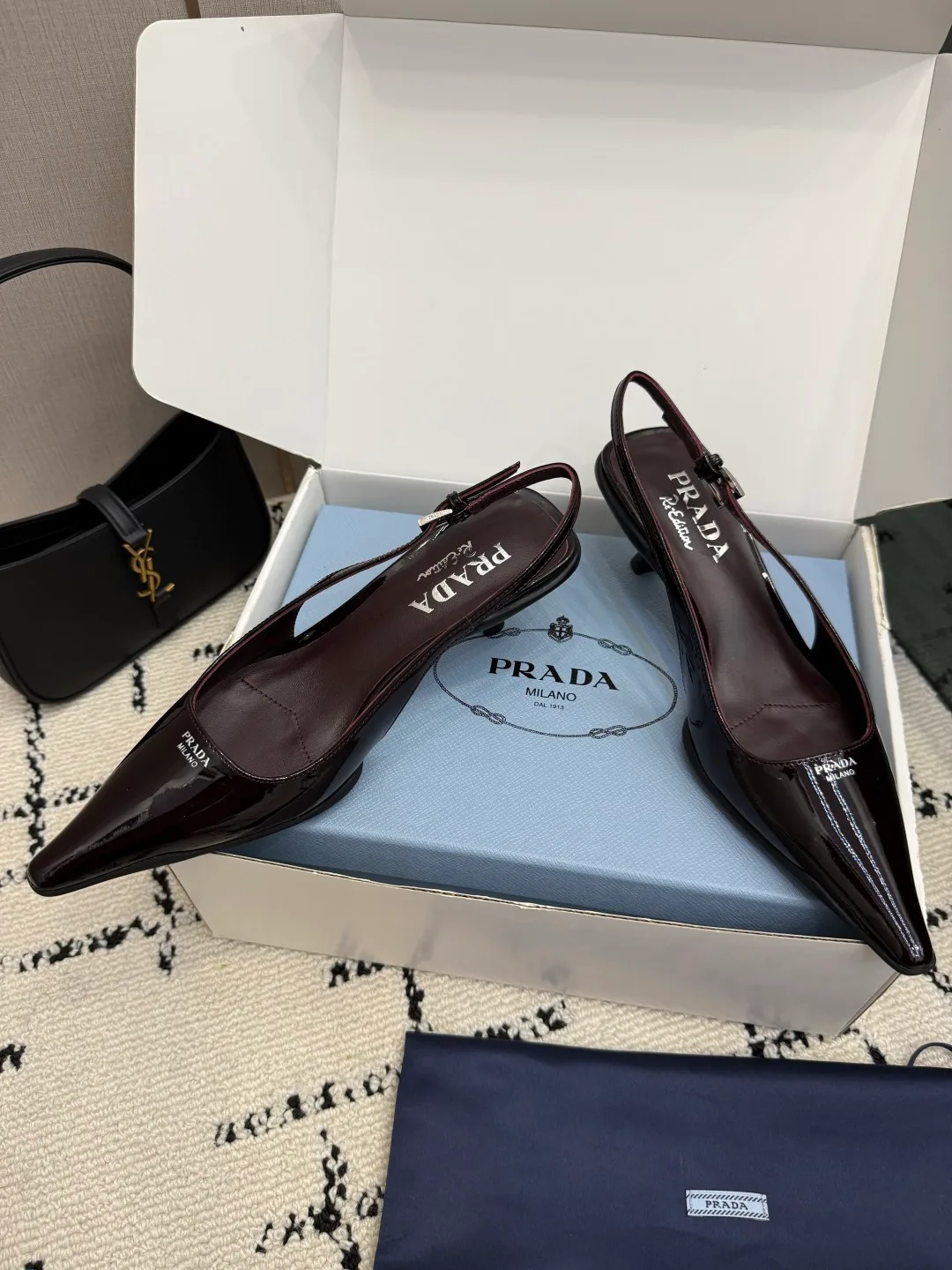 Prada Slingback Heels in Brown · view 4