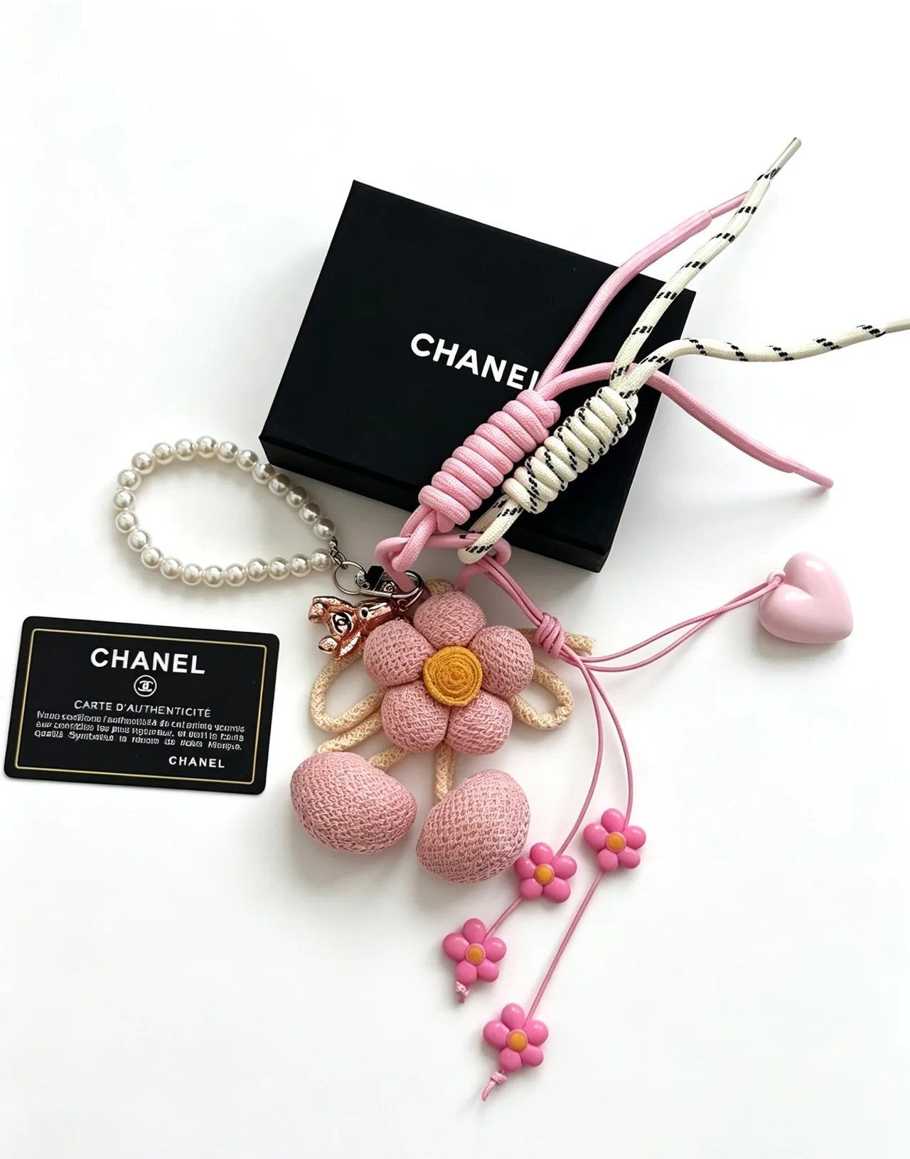 Chanel Flower Bag Charm in Pink · view 2