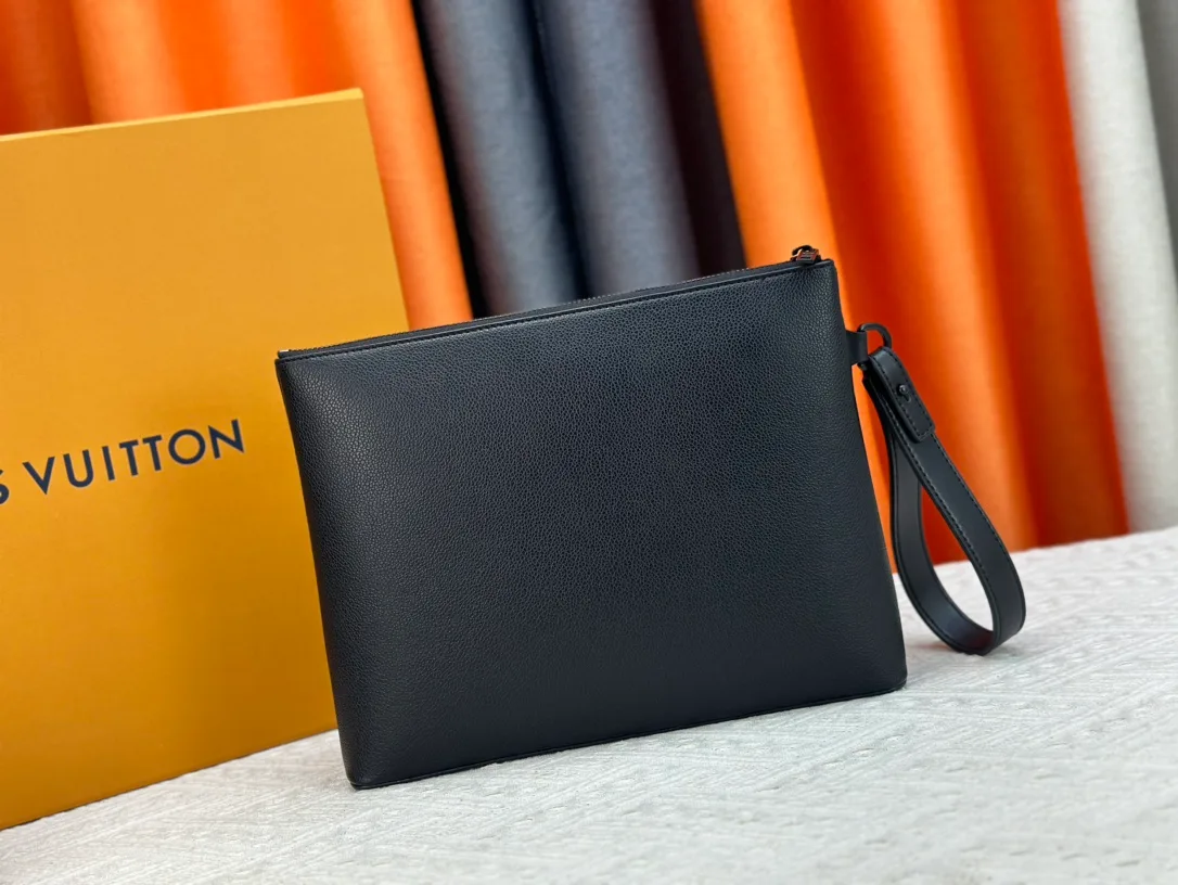 Louis Vuitton Cowhide Clutch in Black · view 2